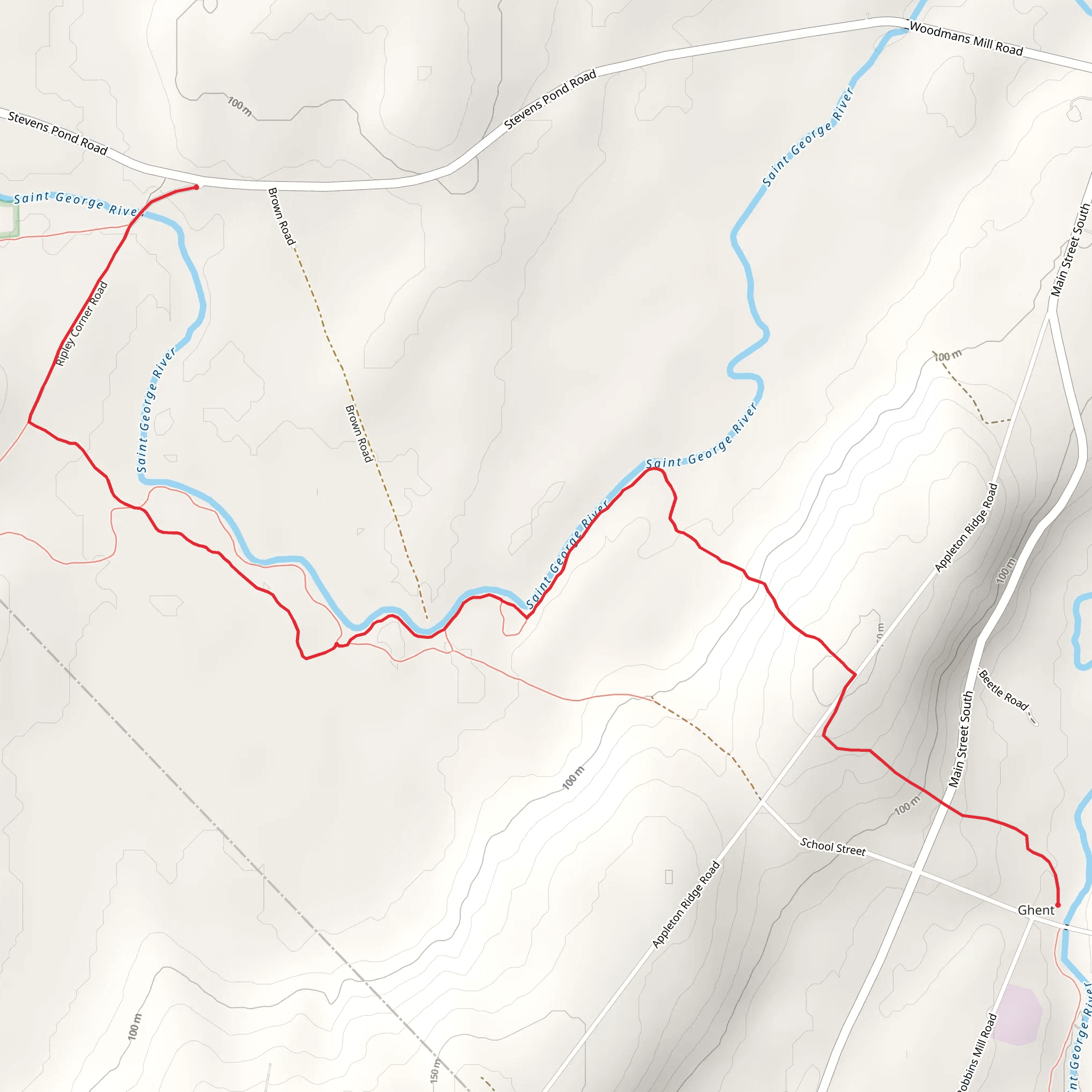 Saint George River from Woodmans Mill Road mobile static map