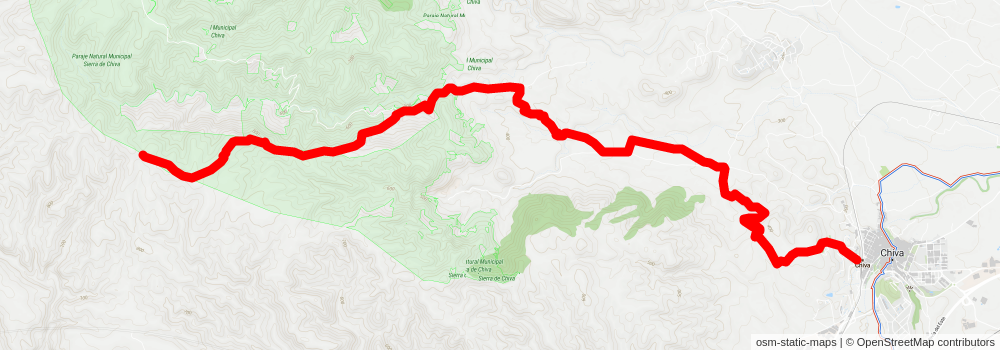 Malos Pasos Trail - Umbria Ballesteros PR CV 385 stage 2 Map