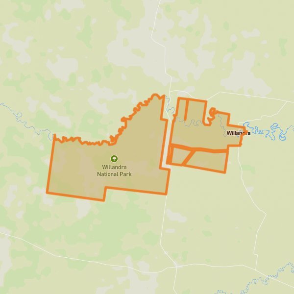 Willandra National Park mobile static map