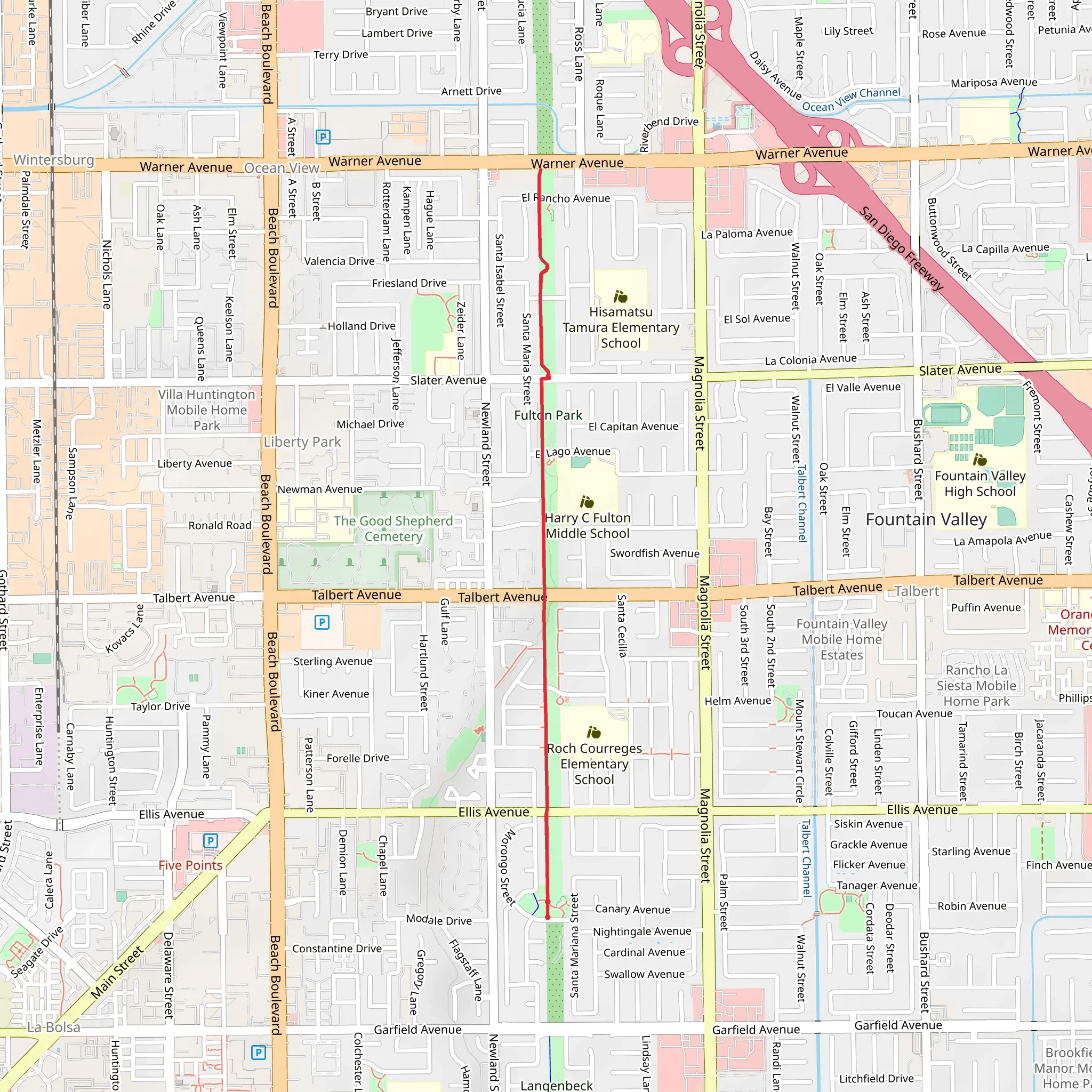 Fulton Park and Westmont Park mobile static map