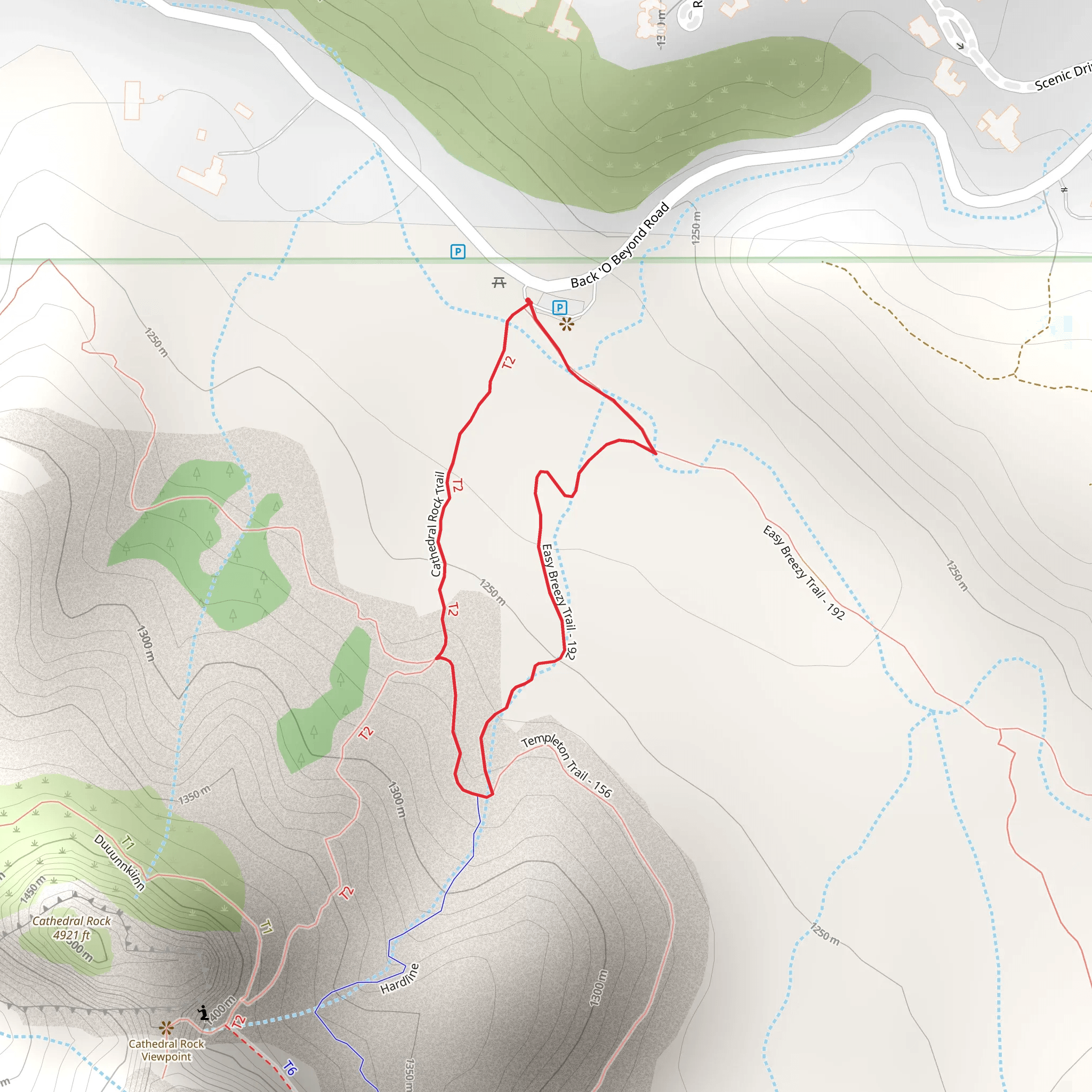 Easy Breezy Loop Trail mobile static map