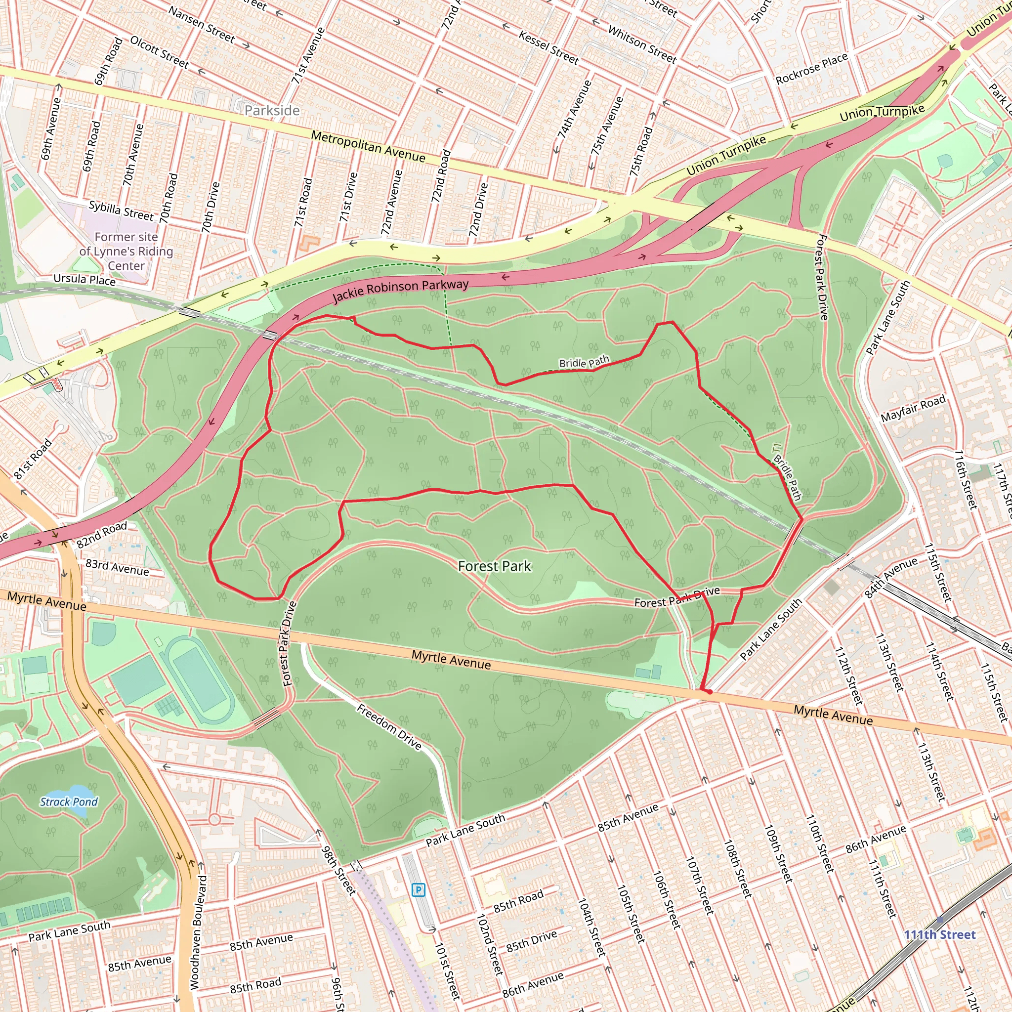 Bridle Path Loop mobile static map
