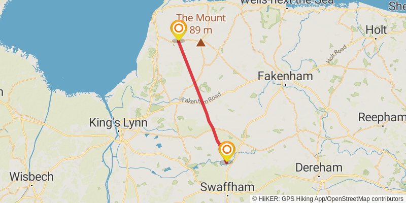 Peddars Way and Norfolk Coast Path stage 3 Map