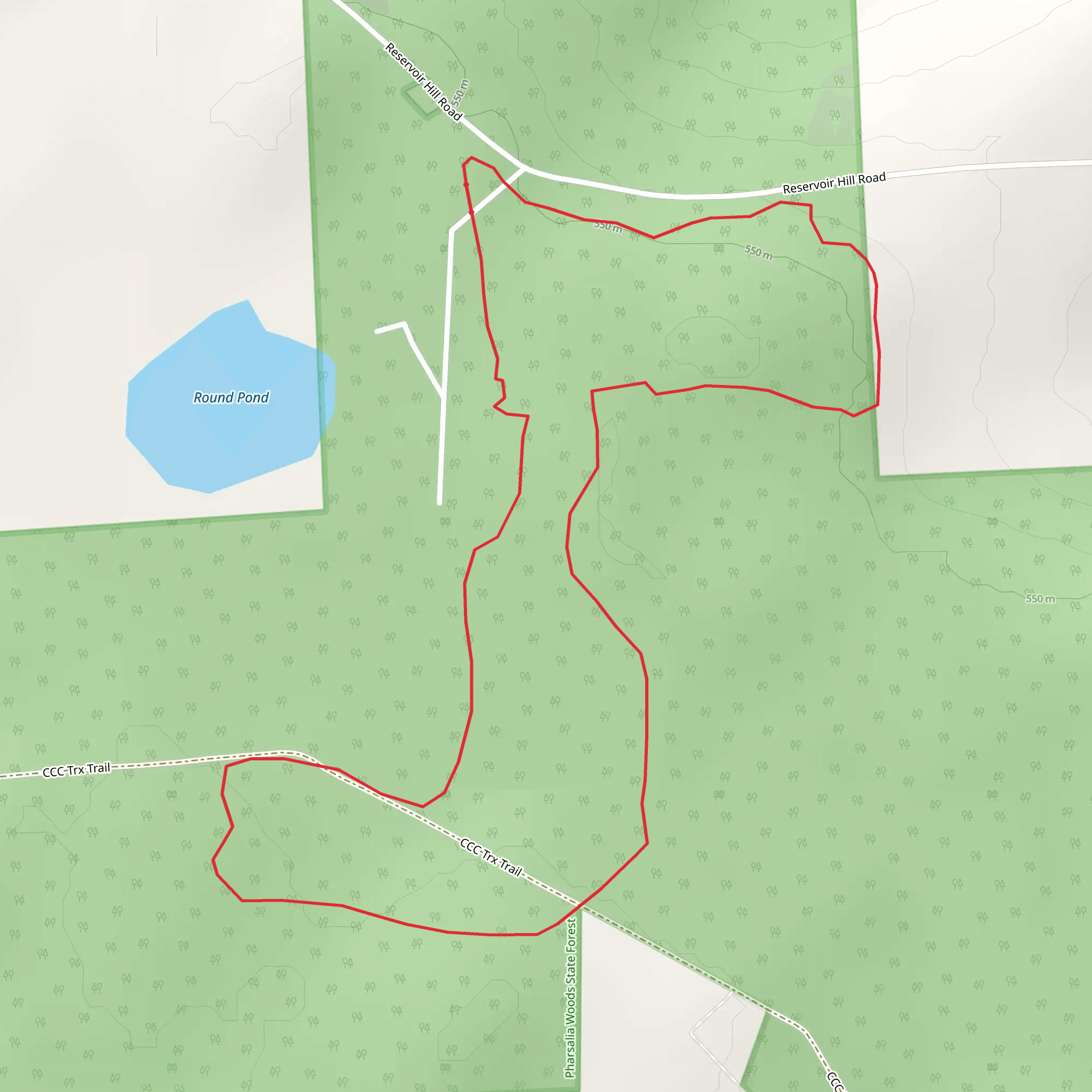 Reservoir Hill Road Loop mobile static map
