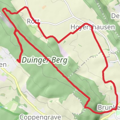 Duinger Berg and Hoyershausen Loop mobile static map