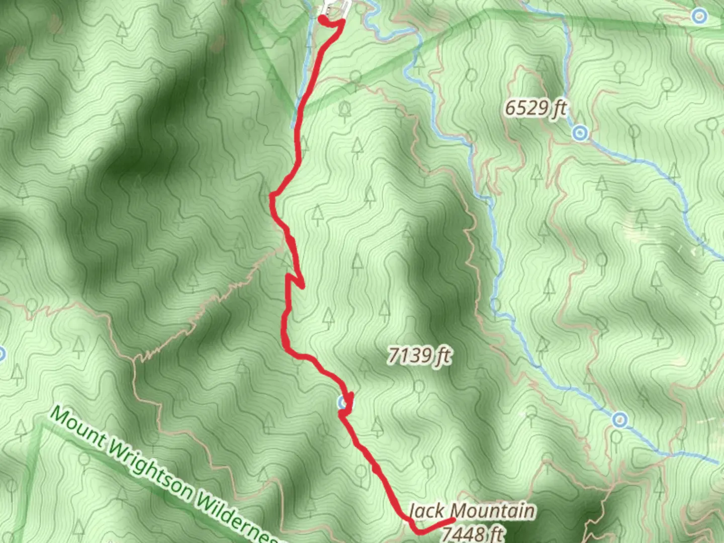 An image depicting the trail Jack Mountain via Old Baldy Trail and its surrounding area.