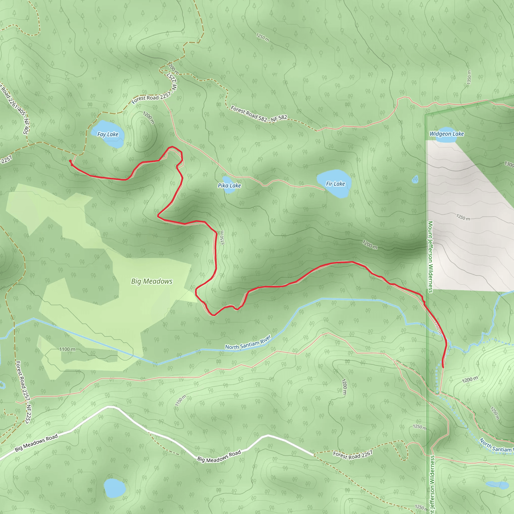 Big Meadows Trail mobile static map