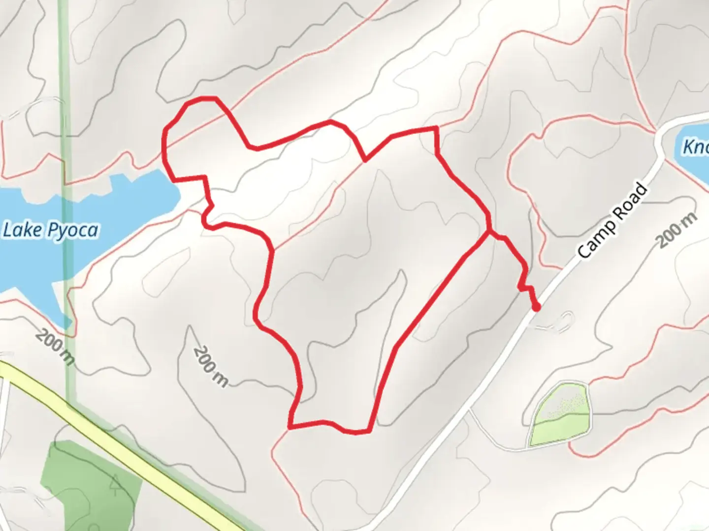 An image depicting the trail Sawmill Hollow Loop and its surrounding area.