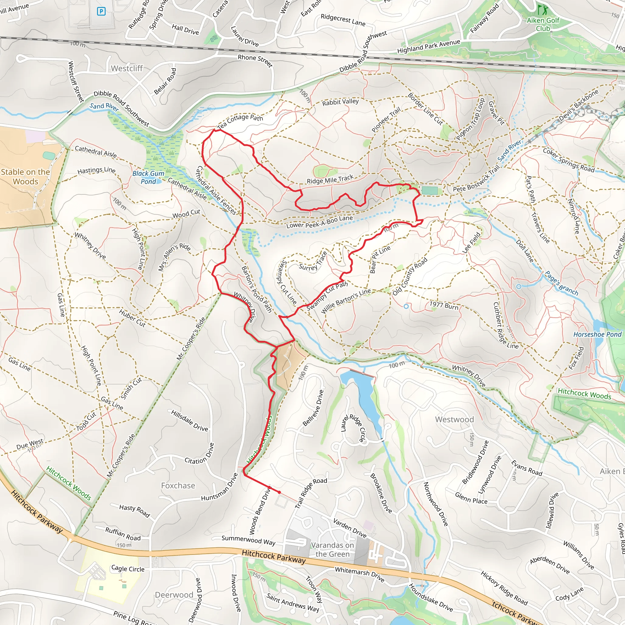 Chalk Cliffs, Barton's Pond Bridge and Blue Ridge Ride Loop mobile static map