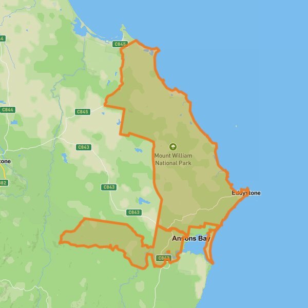 Mount William National Park mobile static map