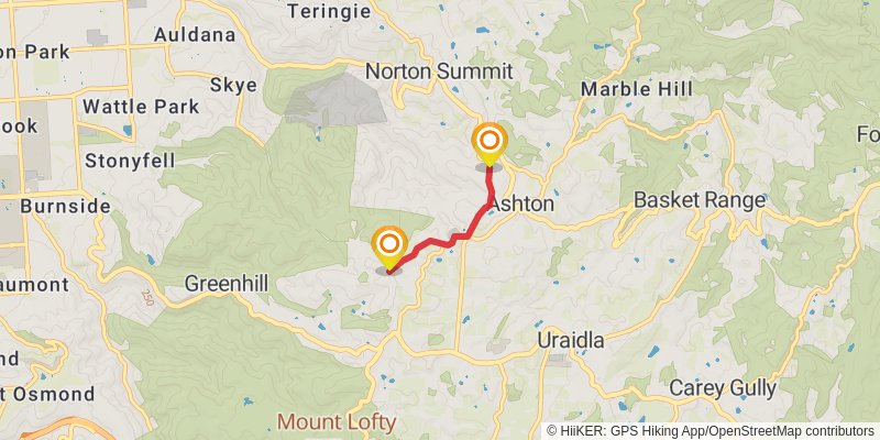 Yurrebilla Trail alt 2 Map