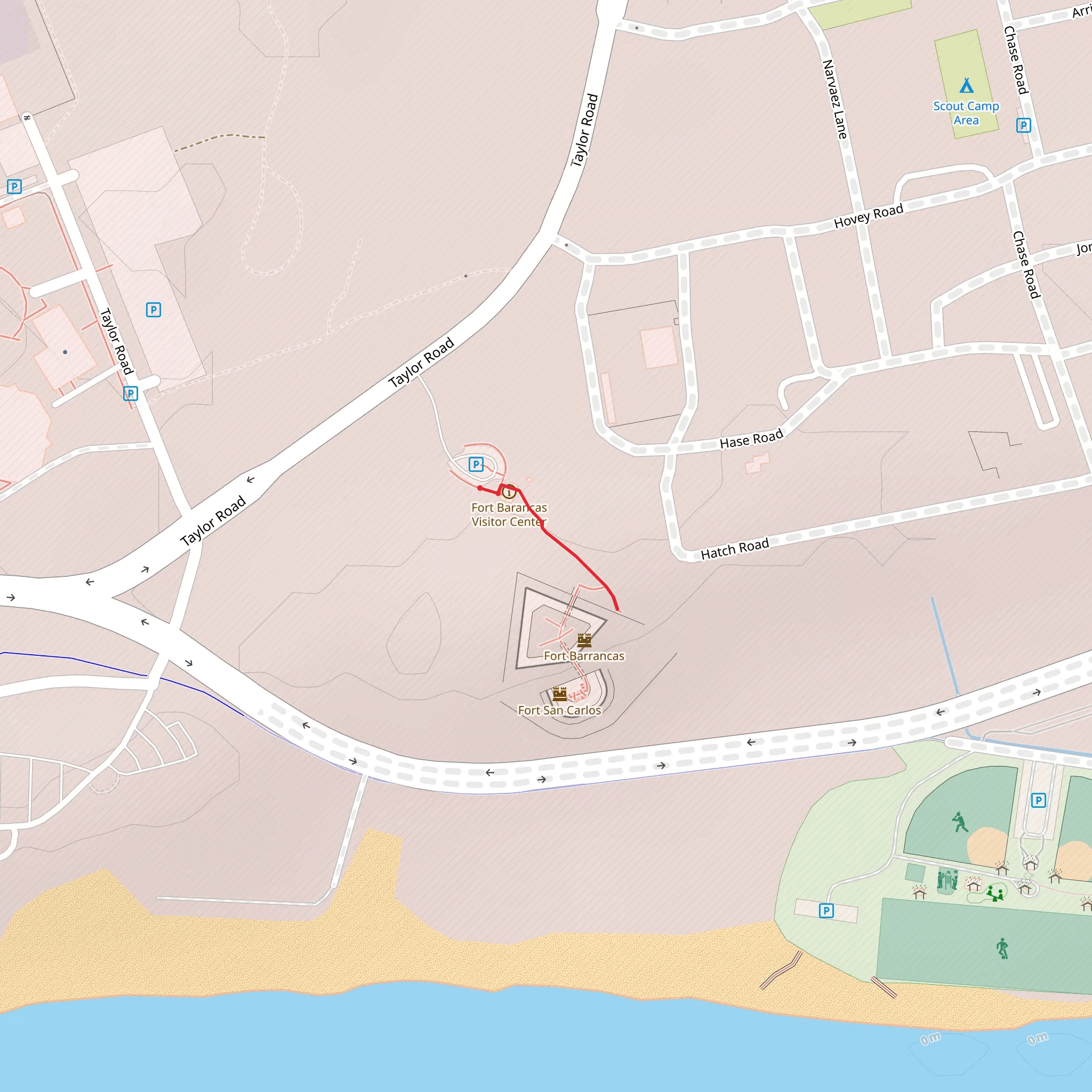 Fort Barrancas Walk mobile static map