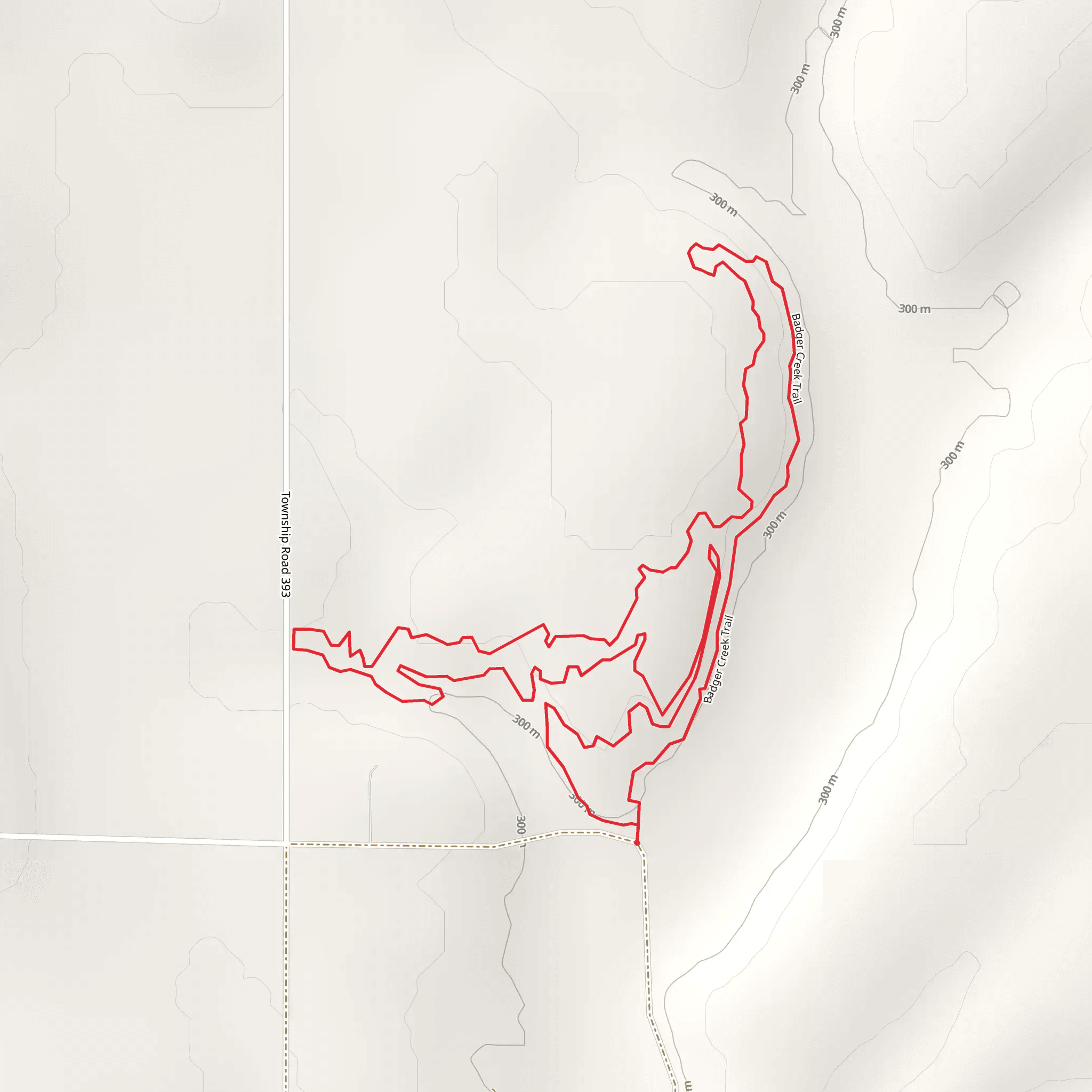 Badger Creek Loop Trail mobile static map
