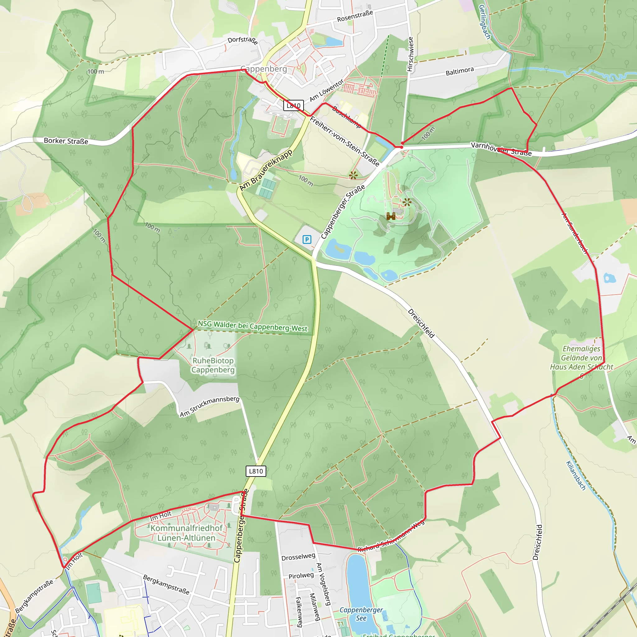 Cappenburg Rundweg mobile static map