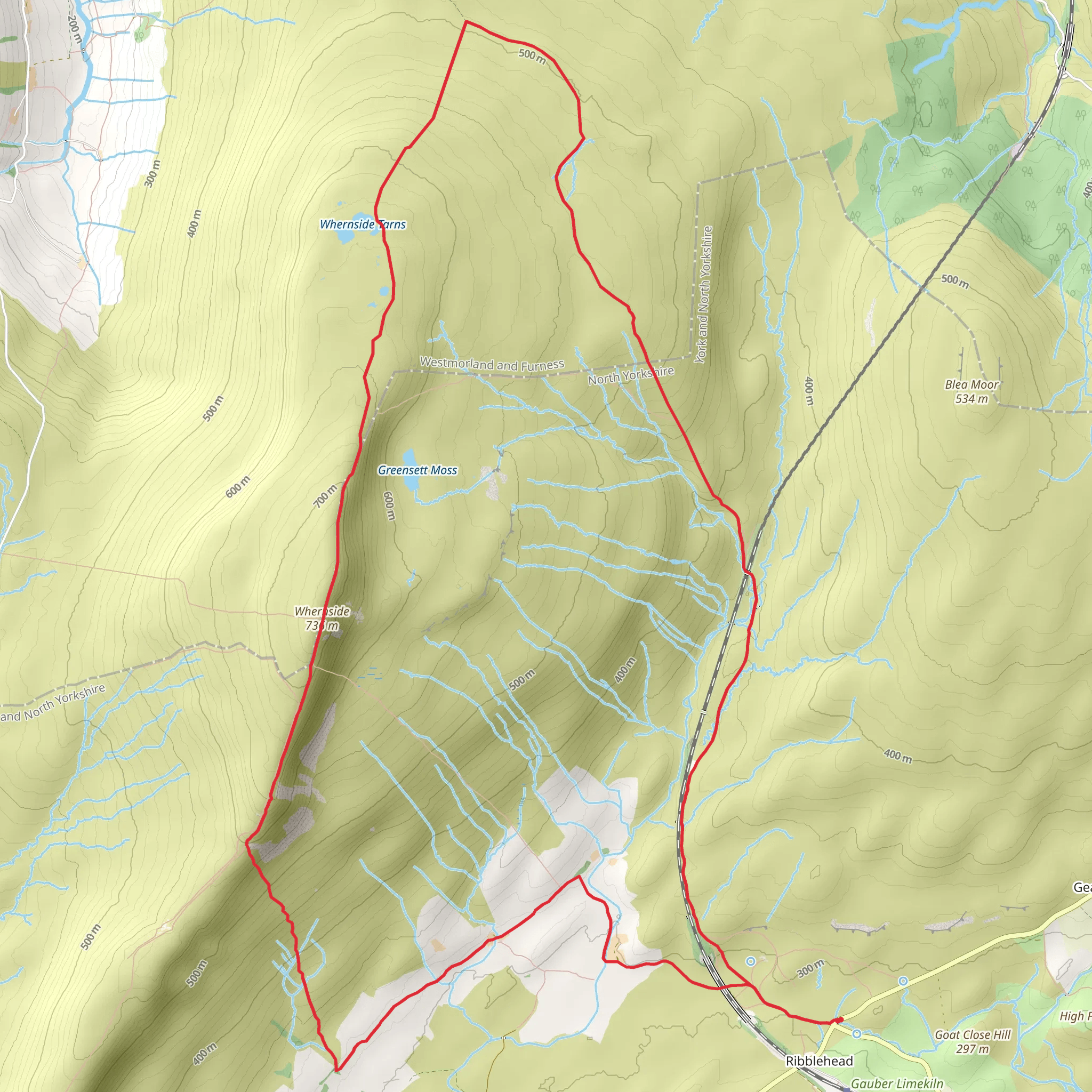 Dales High Way and Whernside Loop mobile static map