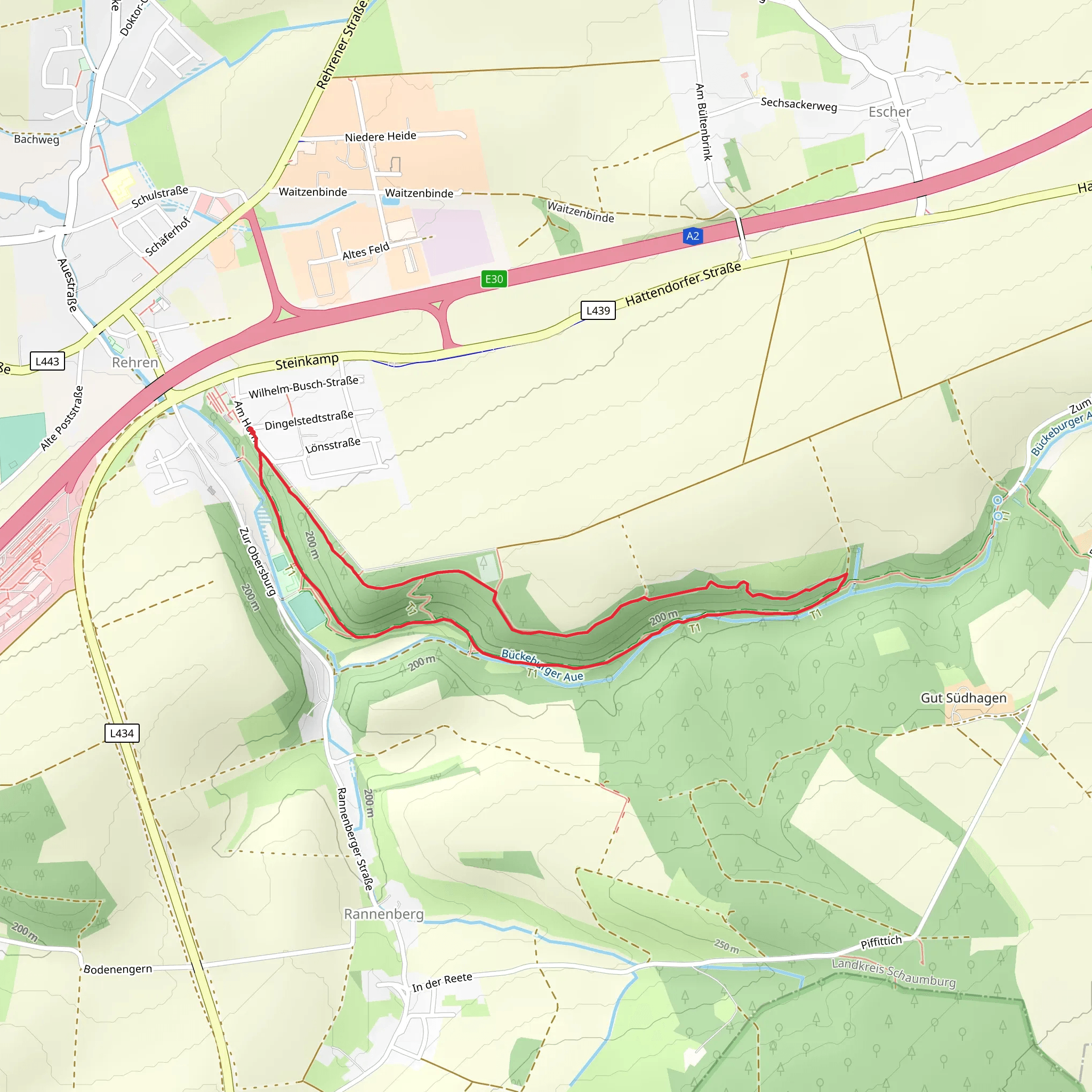 AU1 Weg Der Selbstzuwendung Loop mobile static map