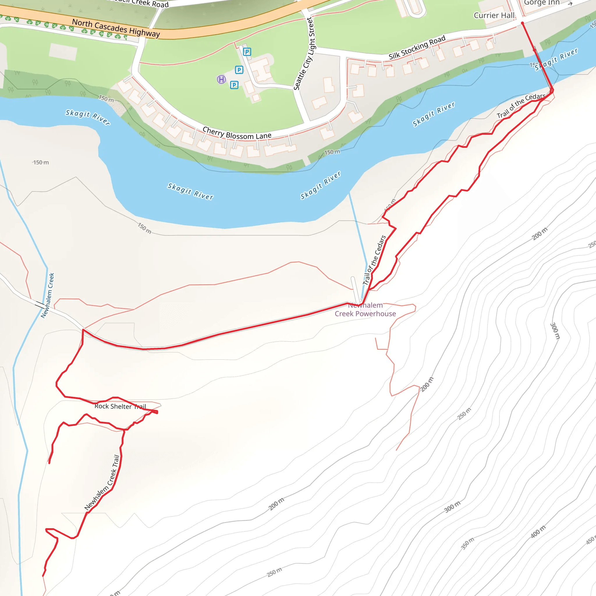 Rock Shelter Trail mobile static map