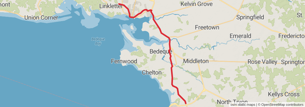 The Island Walk - Prince Edward Island stage 4 Map