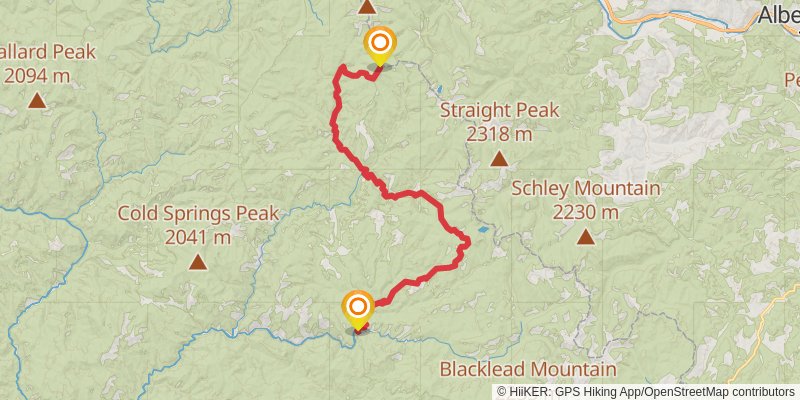 Idaho Centennial Trail alt 5 Map