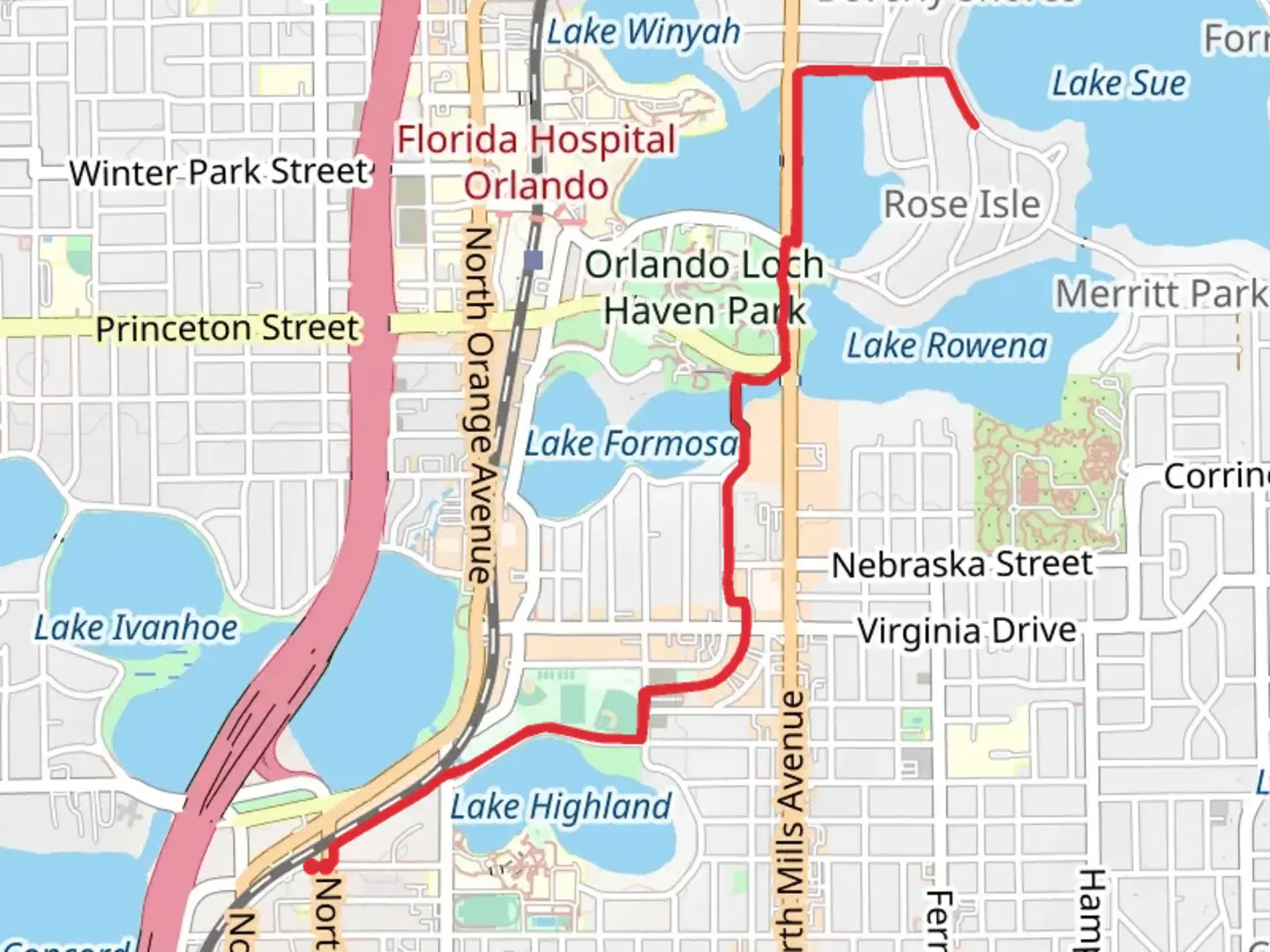 An image depicting the trail Orlando Urban Trail - Dinky Line and its surrounding area.