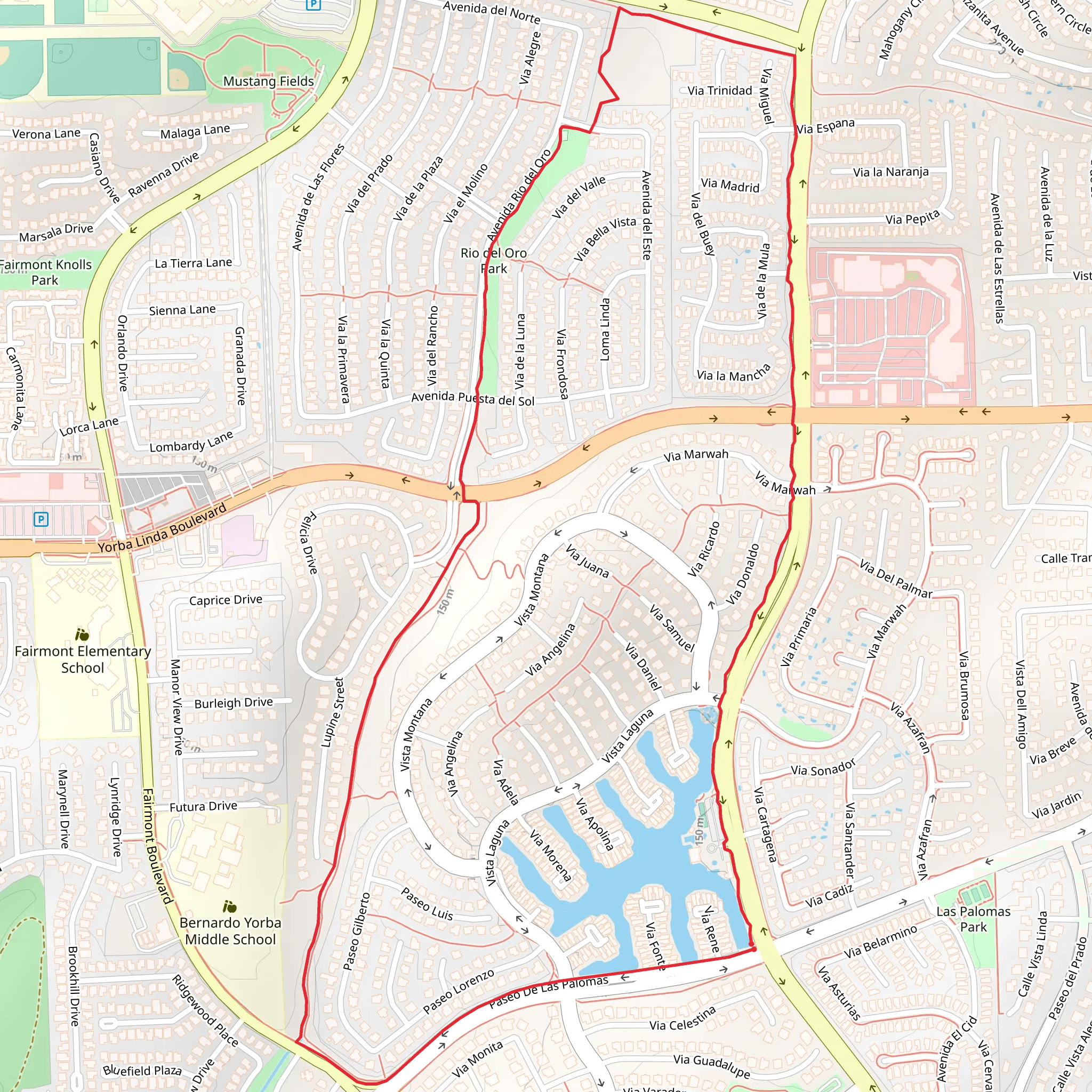 Rio del Oro Park and Paseo De Las Palomas Loop mobile static map