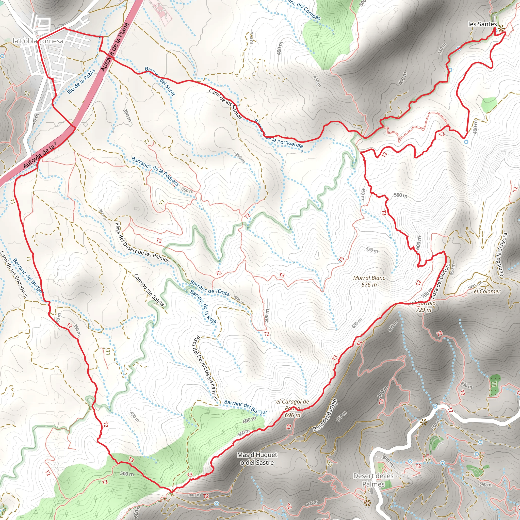 The Paths of the Desert PR CV 422 mobile static map