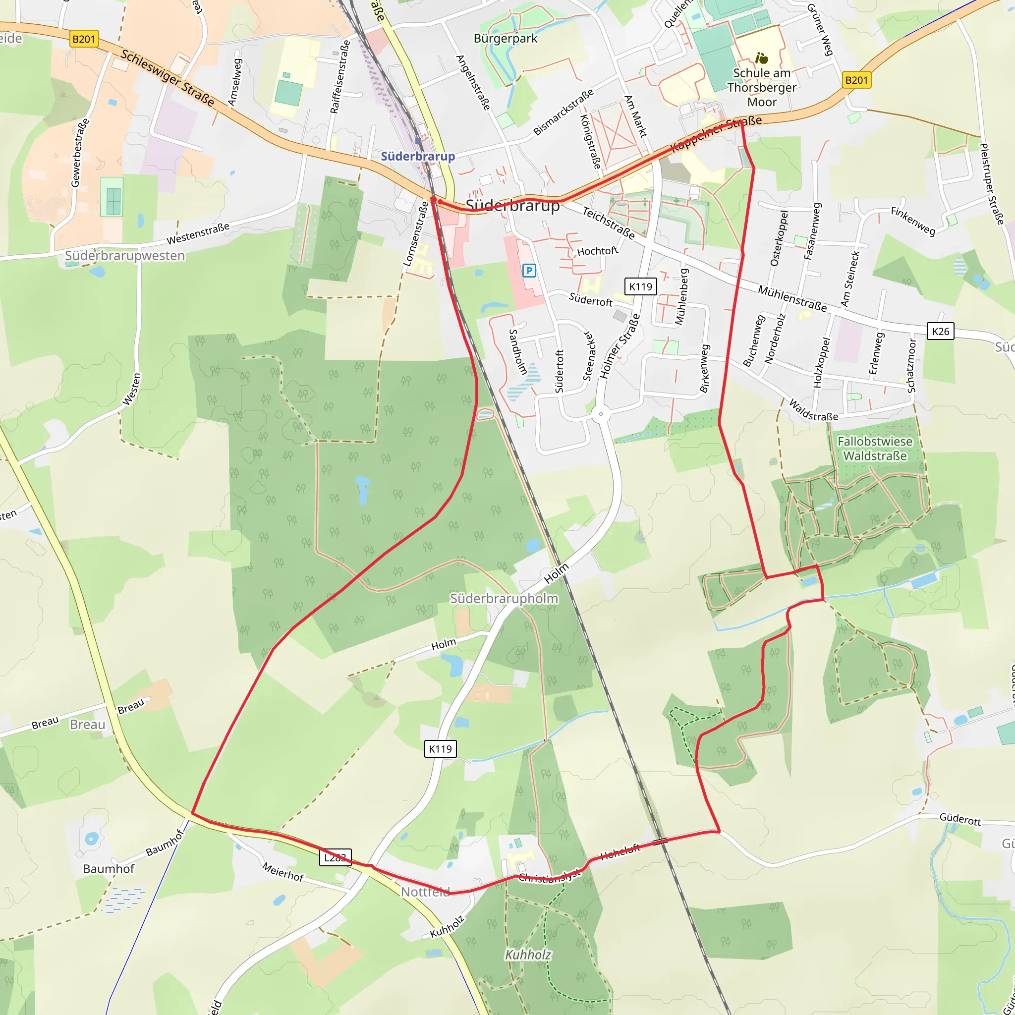 Wander mit Herz mobile static map