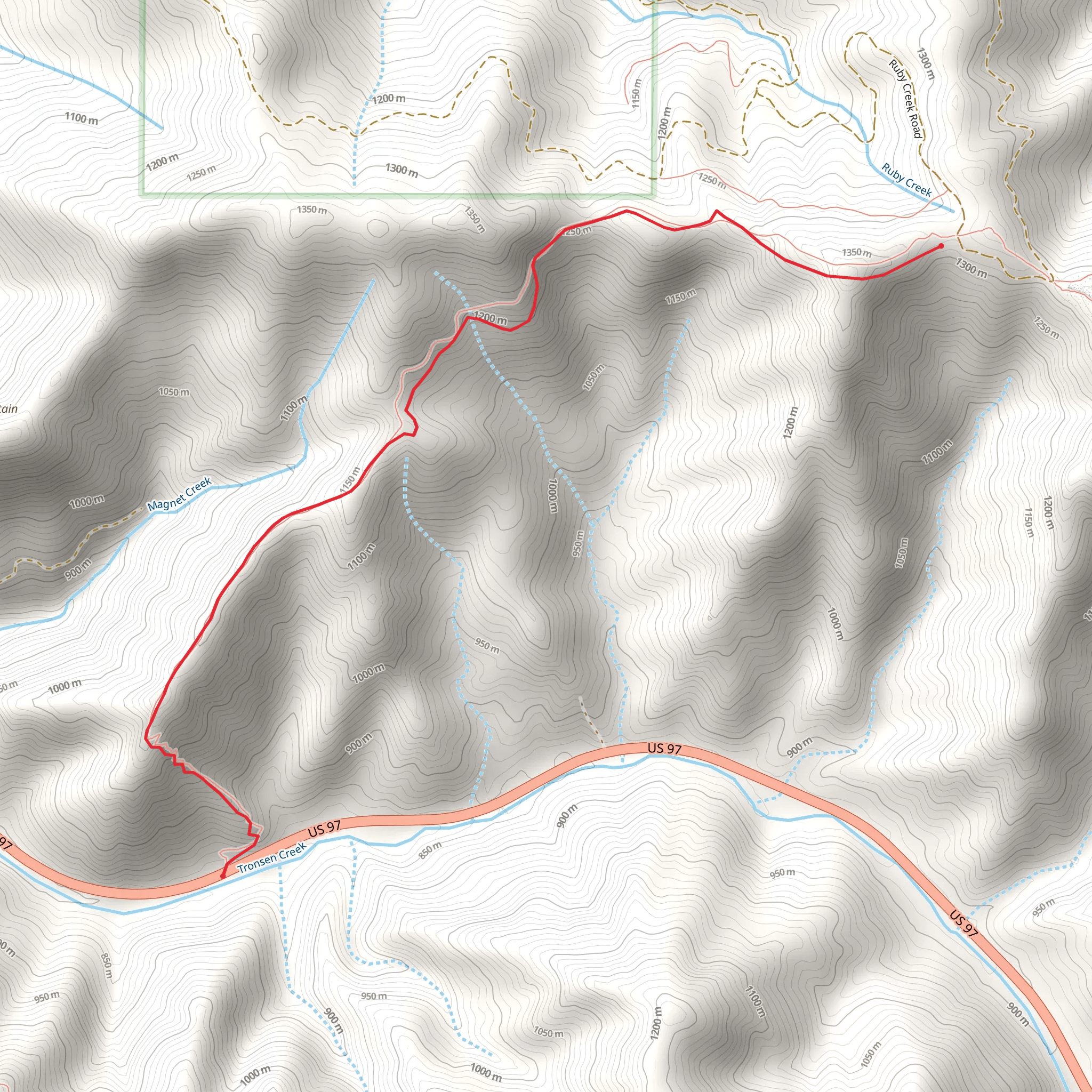 Magnet Creek Trail mobile static map