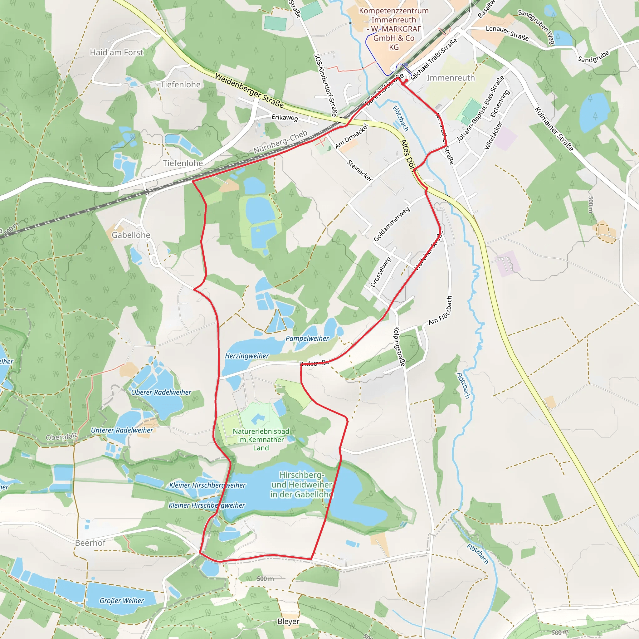 Herzingweiher via Seenweg mobile static map