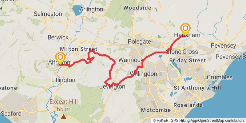 Southampton to Sandwich Walk stage 11 Map
