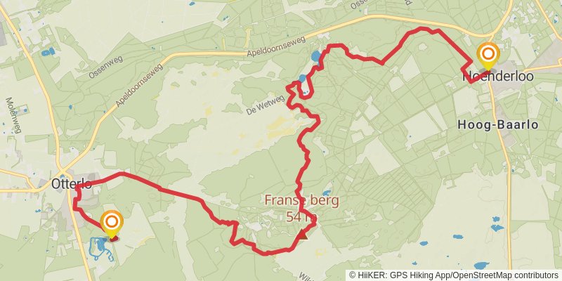 Trekvogelpad stage 14 Map