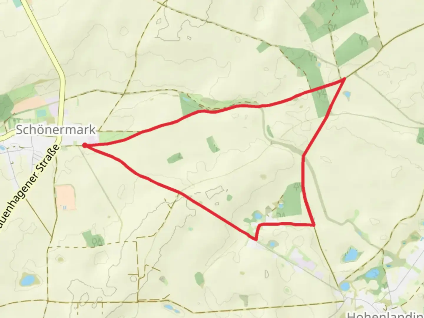 An image depicting the trail Auguestenhof Loop and its surrounding area.