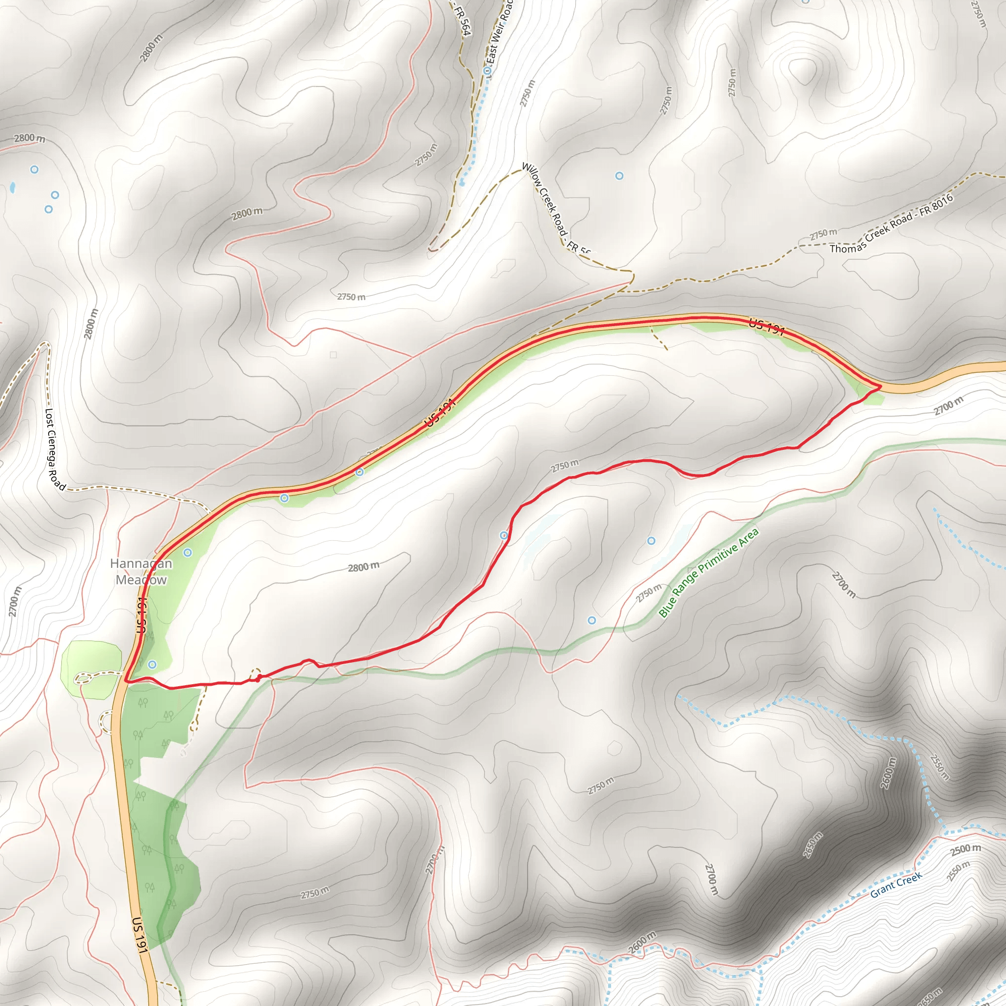 Clell Lee Loop Trail mobile static map
