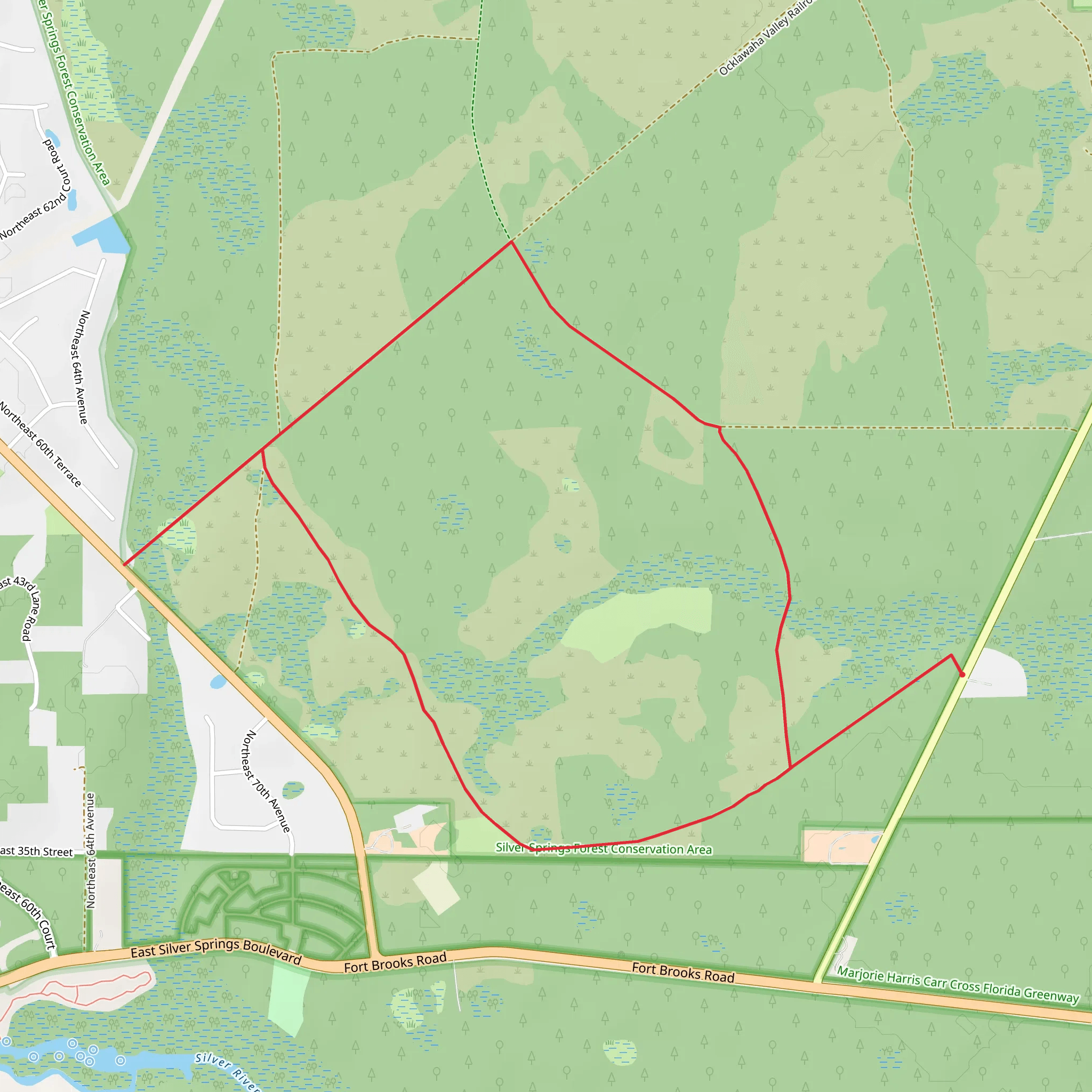 White Blaze Trail Loop mobile static map