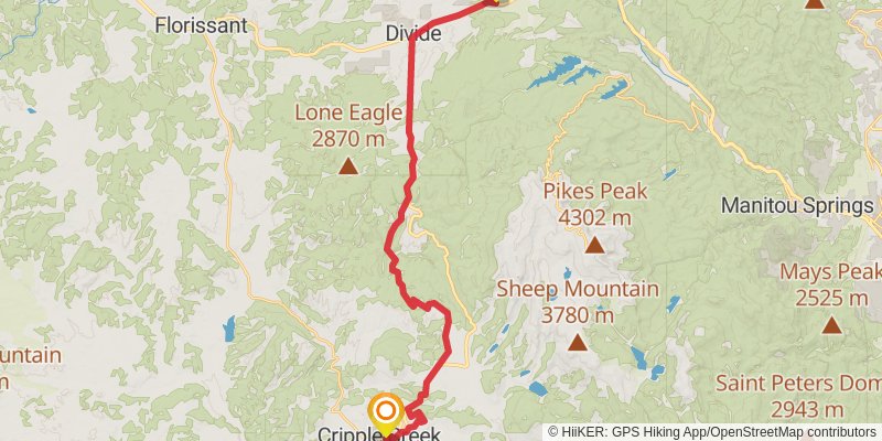 American Discovery Trail - South stage 78 Map