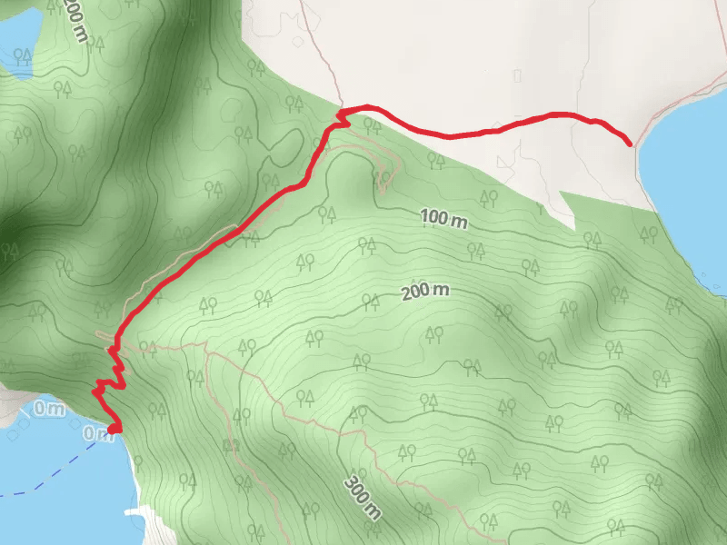 Saddle and Grewingk Lake Trail mobile static map