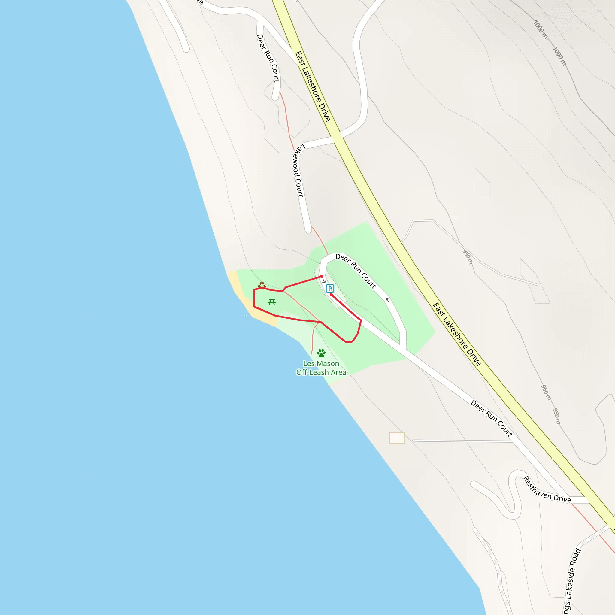 Les Mason State Park Loop mobile static map