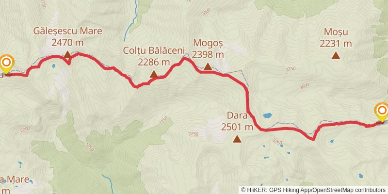 Trans Carpathian Hike stage 103 Map