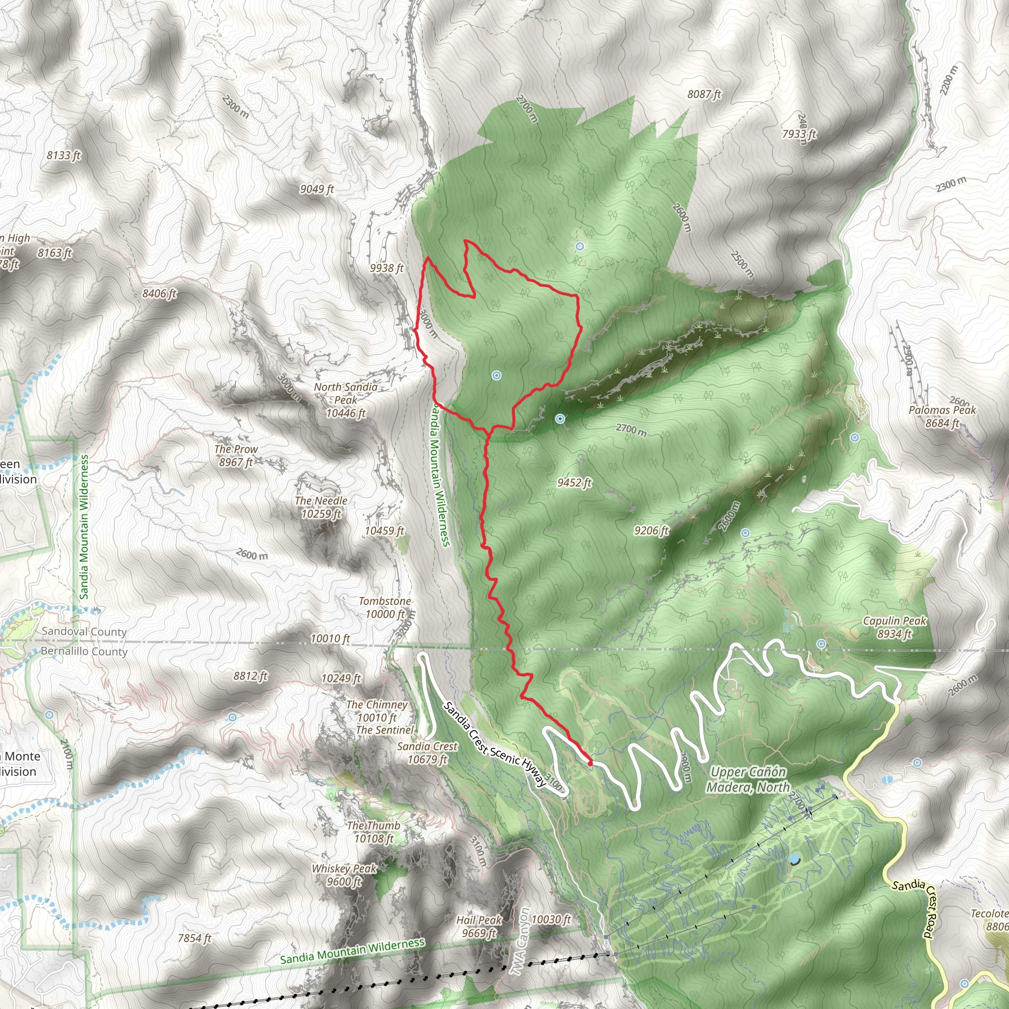 Osha Loop Trail via 10K Trail mobile static map