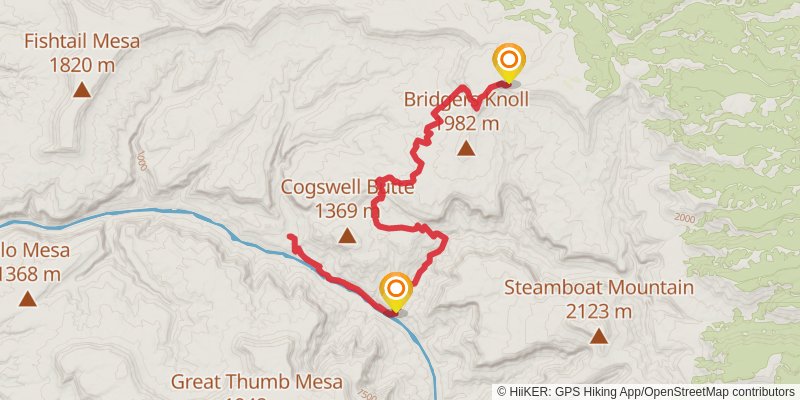 Granite Narrows Trail via Bill Hall Trail stage 4 Map