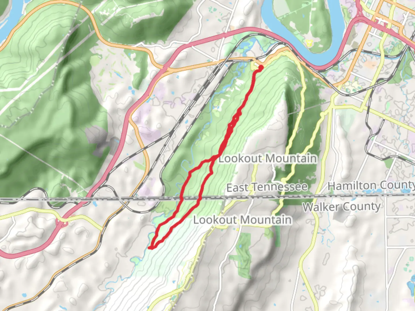 An image depicting the trail Skyuka Trail and its surrounding area.