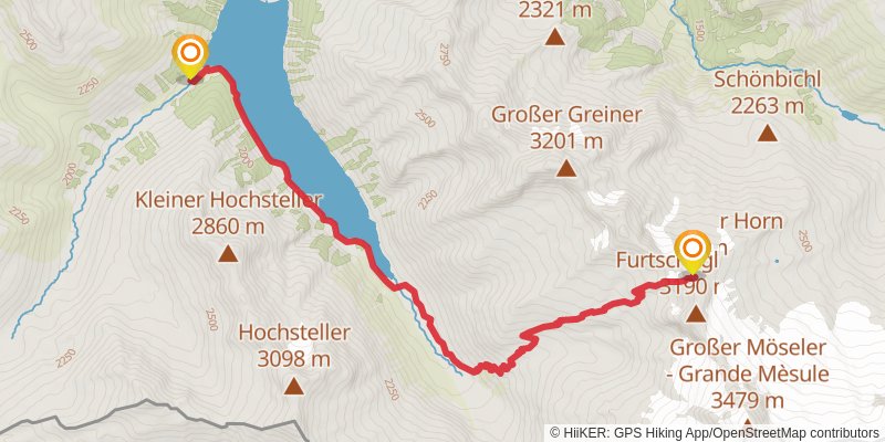Die Alpenüberquerung spur 1 Map