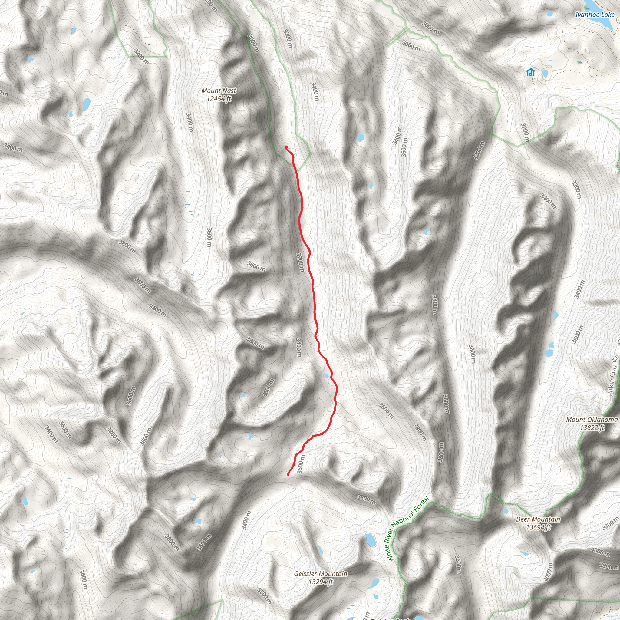 Deadman Lake - South Fork Pass mobile static map