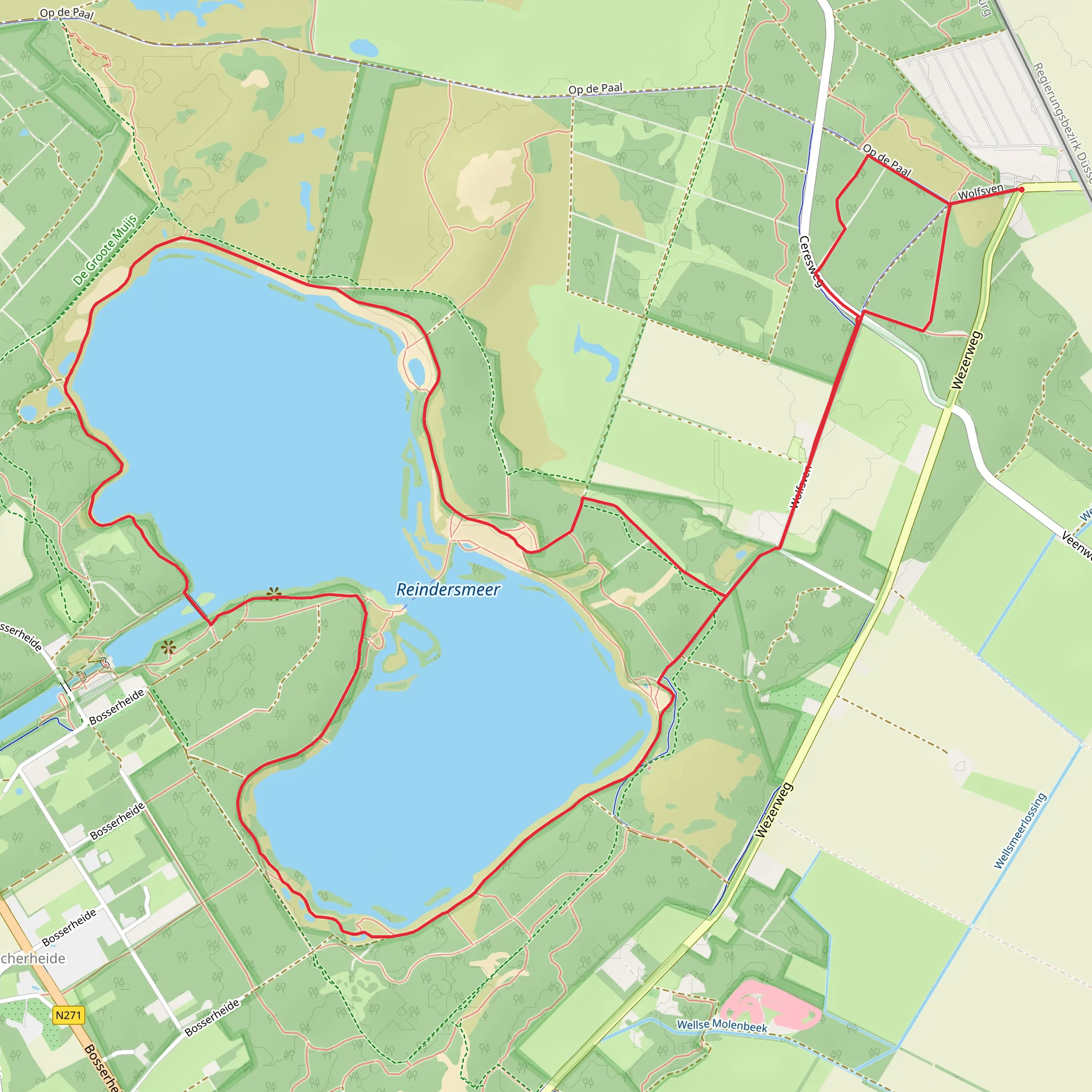 Wolfsvensche Berg and Reindersmeer Loop mobile static map