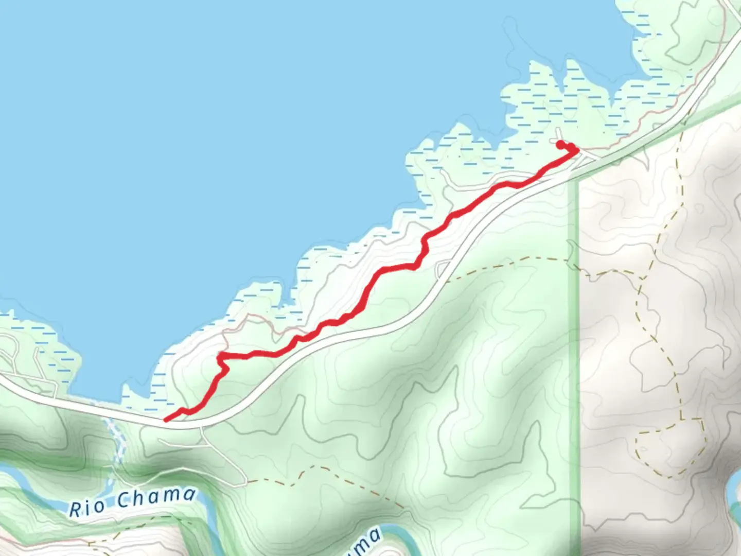 An image depicting the trail Salmon Run Trail and its surrounding area.