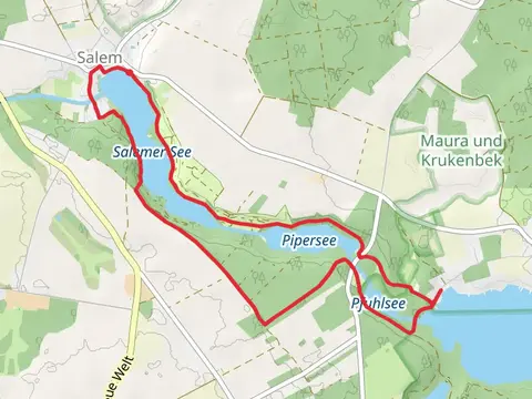 Salemer See, Pipersee and Pfuhlsee Loop