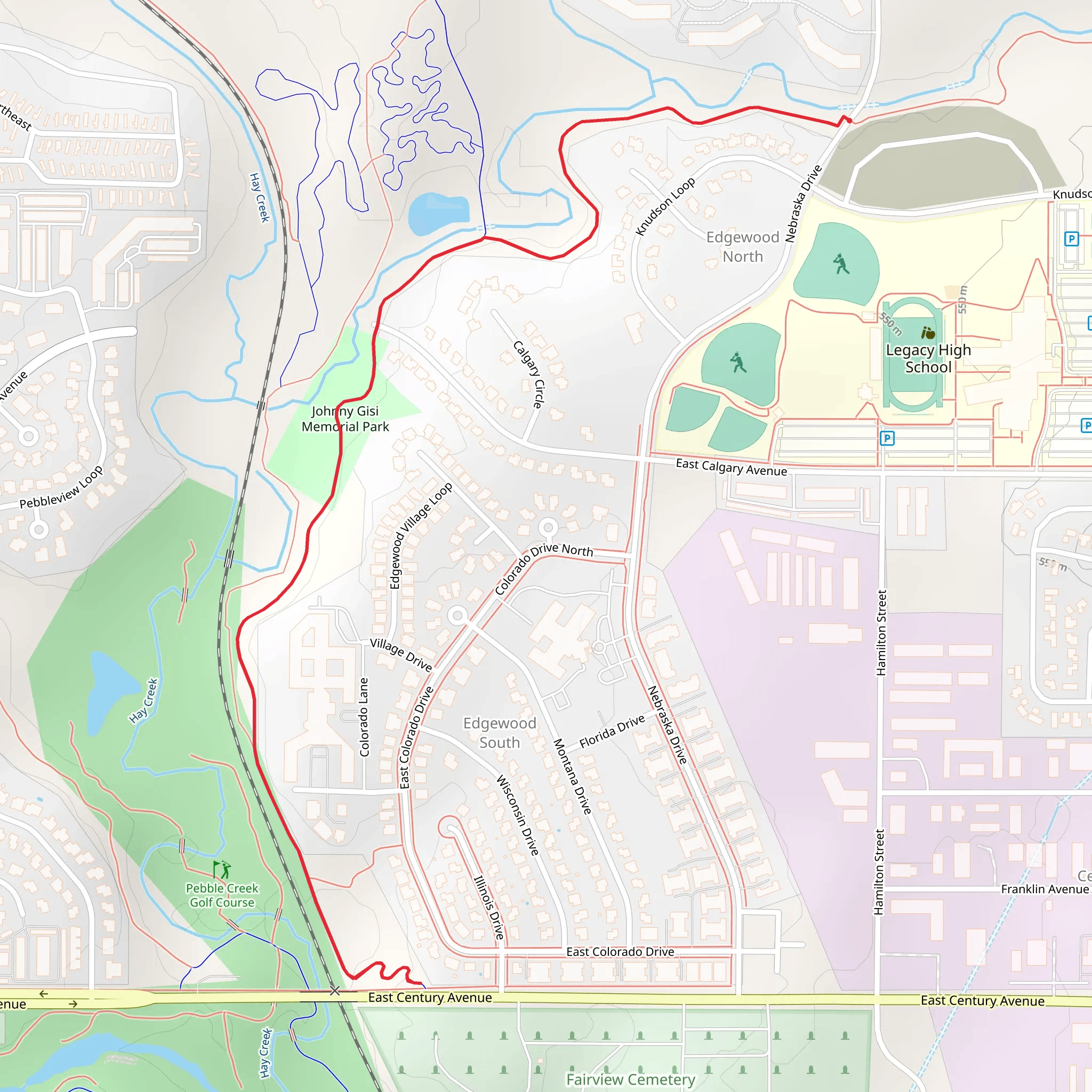 Johnny Gisi Memorial Park Walk mobile static map