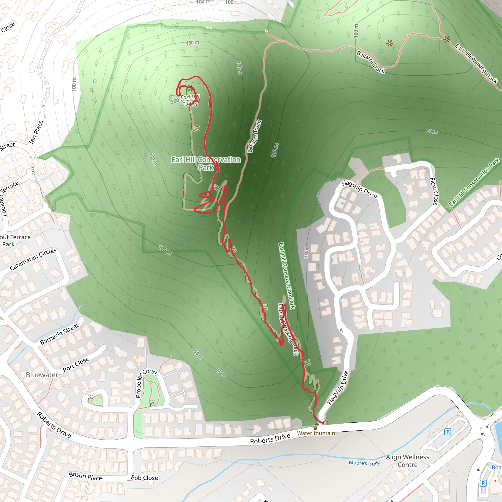 Woodland Walking Track mobile static map