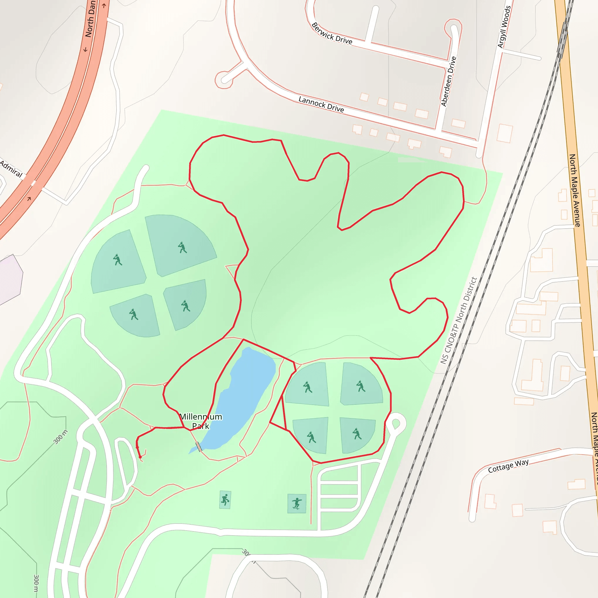 Millennium Park Loop mobile static map