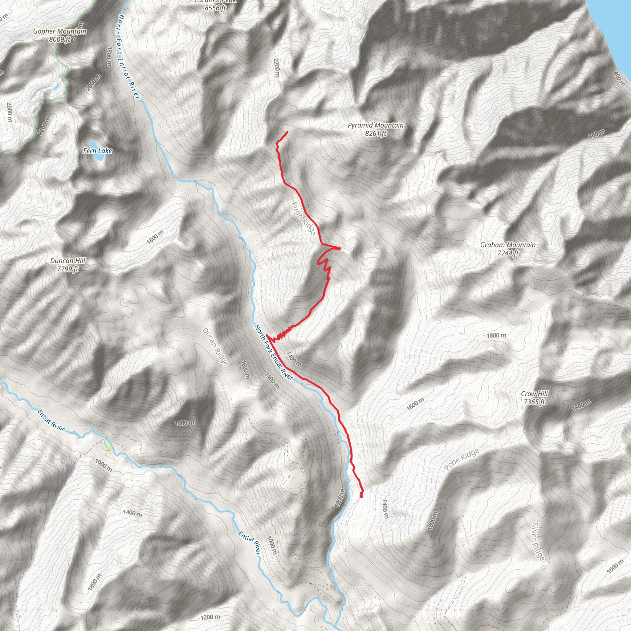 Pugh Ridge Trail mobile static map